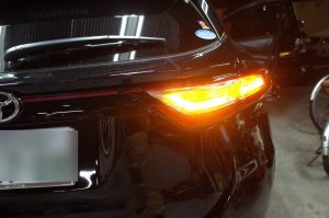 60後期型ハリアーのテールランプシーケンシャルウィンカー化（流れる）加工