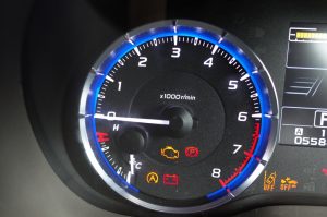 レヴォーグのスピードメーター＆エアコンナビパネルのLED色替え（打ち替え）