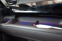 GB5型フリードのインパネ類LED打ち替え(色替え) 小物置き場もブルーに変更しました。