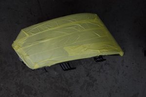 デリカD5のヘッドライトインナー塗装