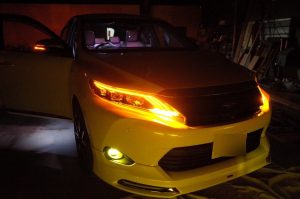 60ハリアー前期のヘッドライトシーケンシャルウィンカー施工
