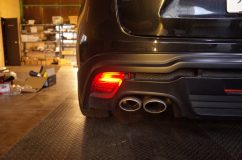 CX-5のフォグリングLED加工 ついでに他店で取り付けたリフレクターが車検時にカットされたということで、今回新たに配線を繋ぎ変えました。