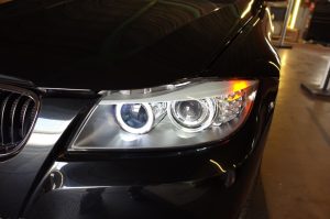 E90 BMWのリングLED化とフォグHID化