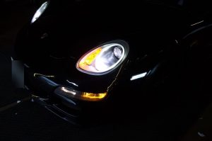 Porche ケイマンのヘッドライト＆テールランプ交換