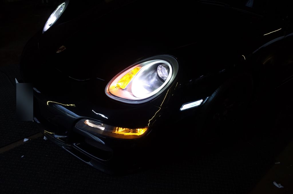Porche ケイマンのヘッドライト＆テールランプ交換 - トレードゲート