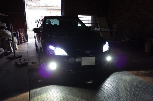 エクシーガのLEDカスタム施工 エクシーガのLEDカスタム施工