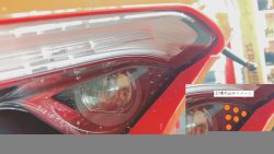 DUCATIパニガーレV4のヘッドライトウィンカー仕込み加工 当初、お客様のご希望はヘッドライトプロジェクター横の部分へのLED仕込みでしたが