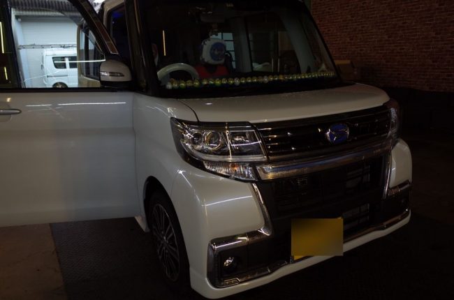   タントのミラーウィンカー取り付け  