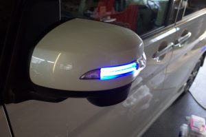 タントのミラーウィンカー取り付け