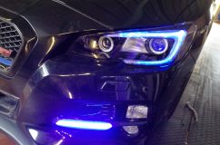  フォークとライナーが同期しています。明るさはライナーに比べるとやや控えめですが、LEDの寿命を考えて最良の明るさに設定しました。 