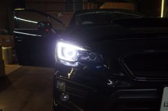 レヴォーグのD型ヘッドライト移植&加工~ デイライト時はなかなかの明るさです。これなら日中の視認性も全く問題ありません。