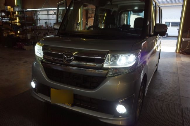   タントのエアコンパネル他スイッチ類のLED打ち替えとハイビームLED  