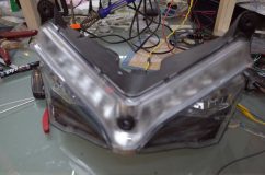 Ducati パニガーレのヘッドライトデイライト加工 郵送で送られてきたヘッドライトです。