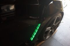 レヴォーグのダミーダクトイルミ施工 あとは電源を繋げば完成です。