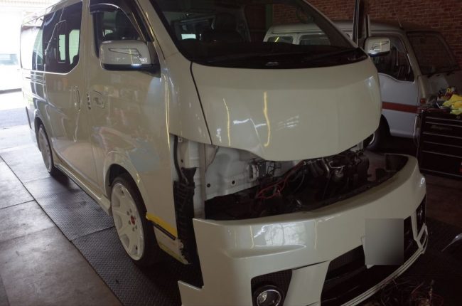 ハイエース外品ヘッドライトのポジションランプ車検対応 ハイエース外品ヘッドライトのポジションランプ車検対応