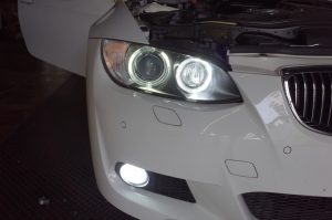BMWのヘッドライトリングのLED化＆フォグLED化