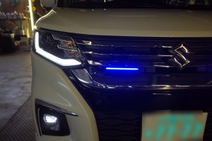 スズキ　ソリオのデイライト取り付けとアンダースポット取り付け
