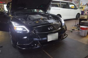 V36スカイライン　カスタムヘッドライトインストール